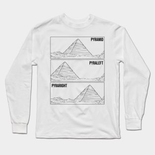 Pyramid Meme Funny Ancient Egypt Pyramids Egyptian Gift Long Sleeve T-Shirt